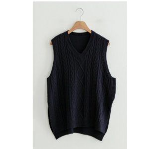Brand New - Korean Fashion - Twist Knit Vest